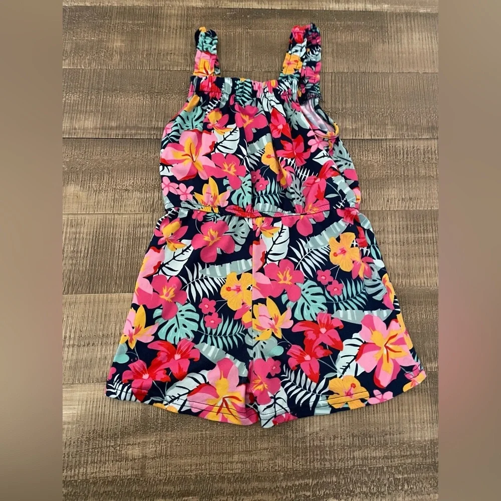 Floral girls romper